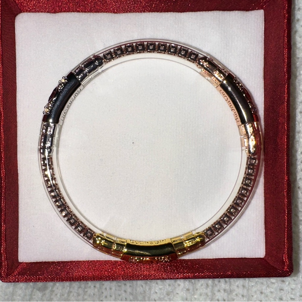 🆕💎 BuDhaGirl Mixed Metal All Weather Solo Bangle - Three Queens - Clear Crystal - Picture 8 of 16